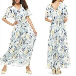 Gal Meets Glam KiKi Chiffon Maxi Dress Size 4 NWT